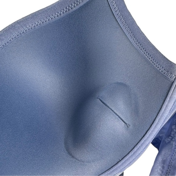 NWT Aerie AE Show Off Plunge Push Up Padded Lace Bra 42B Blue Ocean Sky - Picture 7 of 9